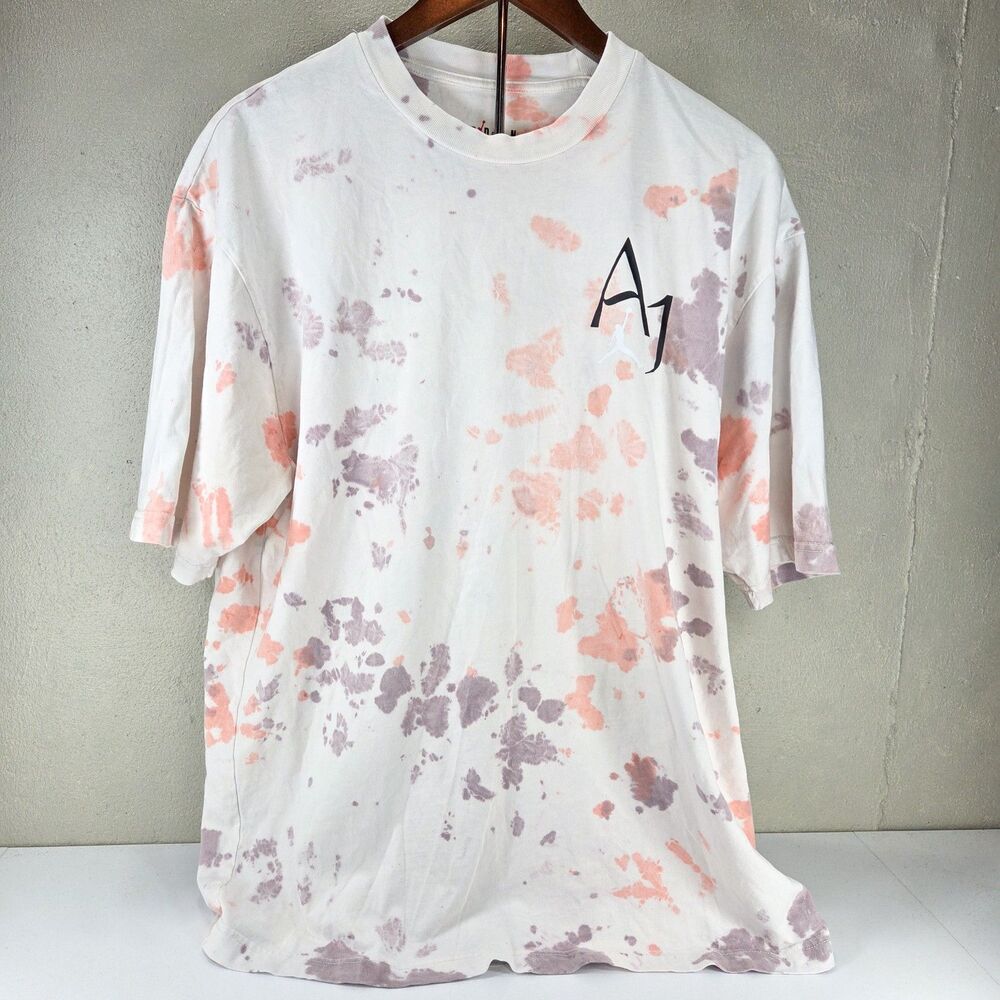 Jordan Sport DNA ‘85 Slam Dunk Tee Peach Purple Tie Dye Michael Jordan Shirt L